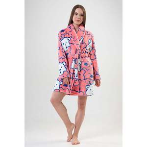 BAYAN SOFT SAL YAKA UZUN KOL KISA CEPLI SABAHLIK - สีชมพู - สีชมพู - Product Image 1