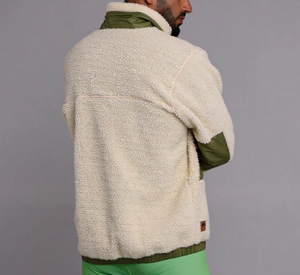 Veste en Polaire Sherpa Personnalisable pour Homme, Bleue/Rose, Légère, à Capuche, Polyester Recyclé, Vêtements d'Extérieur Décontractés, Hiver XL - Product Image 2