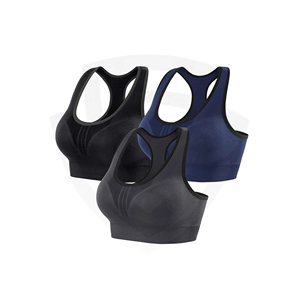 Sujetador Deportivo de Poliéster de Alta Sujeción para Mujer, Antibacteriano, Espalda Abierta, Busto Bajo, Alta Elasticidad, Ropa Deportiva, Tirantes Cruzados Delanteros - Product Image 1