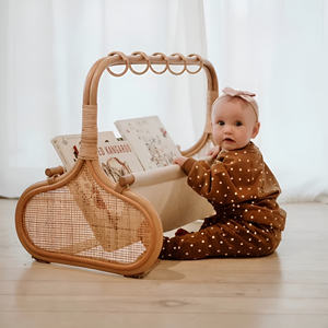 Meubles pour bébés nouveau-nés, tapis de jeu en rotin avec jouet doux pour enfants, gymnases d'activités intérieures, gymnases de jeu personnalisables - Product Image 6