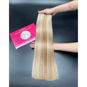 Paquetes de cabello de donante virgen 100% Super Double Drawn # Butterscotch Color 16 pulgadas Paquete de cabello liso de color caliente - Product Image 6