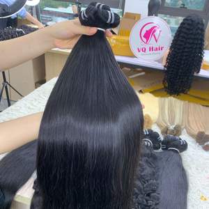 100% naturel vietnamien aligné cuticules Super dessiné pur non traité vierge extensions de cheveux crus droite # 1B trame cheveux - Product Image 4