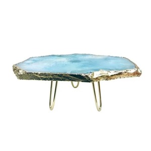 ที่วางโชว์เค้กอาเกตขัดเงาทำด้วยมือถาดหินไม่เหมือนใครสำหรับงานแต่งและงานเลี้ยงตกแต่งโต๊ะ - Product Image 5