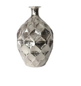 Vase à fleurs en aluminium de qualité durable, finition nickel, pour la décoration de la maison, de l'hôtel et du restaurant - Product Image 1