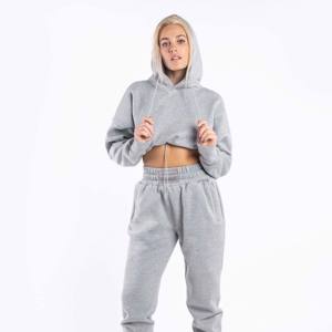 Custom Logo Drop Shoulder Heavyweight Women Hoodies French <b>Terry</b> Pullover Crop Top Hoodie Plain Blank Design for <b>Bulk</b> Orders - Product Image 2