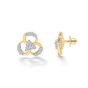 Pendientes de Aro con Corazón de Perlas en Oro Amarillo de 14k para Mujer - Product Image 4