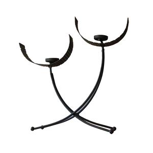 Soporte de vela de hierro Acabado antiguo Tamaño estándar Portavelas de diseño moderno y portavelas para decoración del hogar - Product Image 4