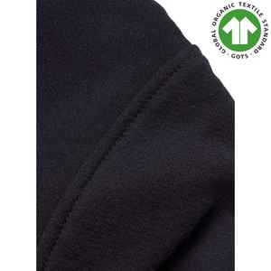 Pull à capuche en molleton de coton 100% pour femmes, noir, col roulé, fermeture à glissière, court, sweat-shirt pour femme certifié durable en gros - Product Image 6