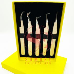 Pinzas para Pestañas Somofy Enterprises de Acero Inoxidable Duradero de 10 mm con Punta Dentada para Uso Profesional, Logotipo Personalizado - Product Image 4