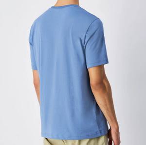 Camisetas de hombre de peso pesado 300GSM personalizadas, camiseta sólida de manga corta holgada con cuello redondo. Bolsillo delantero básico de punto de talla grande - Product Image 3