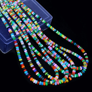 ลูกปัดโอปอลเอธิโอเปีย AAA+ ขนาด 4 มม.-6 มม. ทรงรอนเดลเหลี่ยมเพชรพลอย หลากสีธรรมชาติ ความร้อนสูง สำหรับทำเครื่องประดับ - Product Image 4