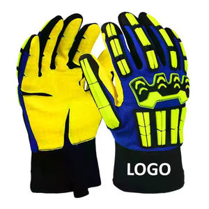 Venta caliente campo de petróleo rescate diseño personalizado Logo Gas y aceite seguridad extracción taladro TPR impacto Industrial trabajo mecánico guantes - Product Image 1