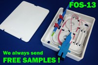 Boîtier de distribution mural pour fibres optiques FOS-13 FTTH FTTX, pour un adaptateur SC/LC et fixations pour épissure mécanique