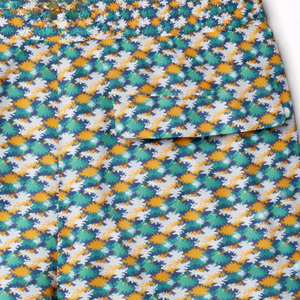 Shorts de bain recyclés pour hommes, motif multicolore de fleurs de mer, séchage rapide, avec cordon de serrage à la taille élastique - Product Image 4