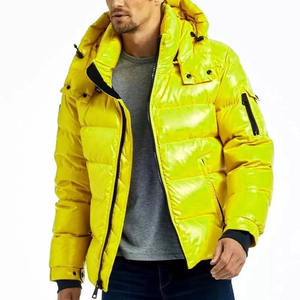 2024 personnalisé hommes hiver bulle vers le bas épaississement luxe sport haute brillant bouffant hommes avec capuche - Product Image 2