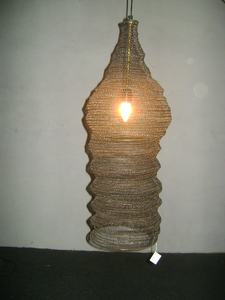 Lámpara colgante de diseño E27 para decoración del hogar, alambre de hierro candelabro de tejido a mano, lámpara colgante de techo para sala de estar - Product Image 5