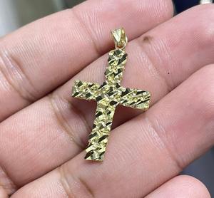 จี้รูปไม้กางเขนทรงเพชร ทองคำแท้ 10K สีเหลือง 2.4 กรัม - Product Image 2