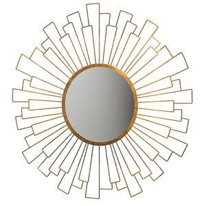 รูปปั้นเหล็กติดผนังลายพระอาทิตย์สีทองทันสมัยสำหรับห้องแต่งตัวอ่างล้างหน้าในห้องล็อบบี้ประติมากรรมแขวนผนังสำหรับห้องนั่งเล่น - Product Image 4