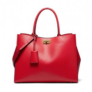 Authentic Women's Sheep <b>Leather</b> Tote Handbag Casual Zip Closure Stylish and Durable-Following Fashion Trends Genuine <b>Product</b> - Product Image 1