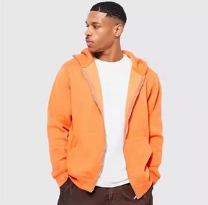 Sweat à capuche pour homme 100% coton thermique à fermeture éclair complète Design personnalisé bouffant imprimé imperméable lourd GSM pour l'hiver - Product Image 5