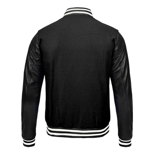High Quality Canvas Winter Varsity <b>Jacket</b> for <b>Men</b> and Women with Stand Collar Custom Embroidery Cotton Sleeves Vintage Design - Product Image 2
