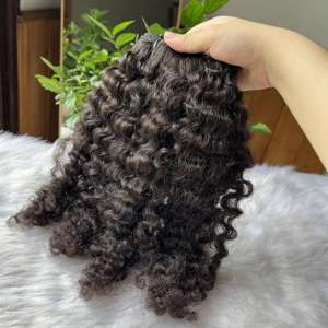 100% extensions de cheveux humains vietnamiens à donneur unique faisceaux bouclés birmans alignés sur les cuticules brutes - Product Image 3