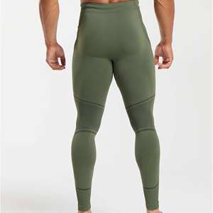 Nouveau Style Design Fitness Wear Vêtements pour hommes Leggings de gymnastique Collants de course Entraînement sportif Taille élastique Spandex/Nylon Séchage rapide - Product Image 5