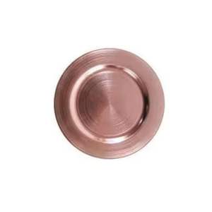 Plaque de chargeur en métal or rose écologique pour la cuisine à domicile Décoration élégante d'événement de mariage pour l'hôtel - Product Image 1