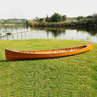 K013 - Canoë écologique à deux places en cèdre artisanal avec pagaie pour lac 545Lx90Wx65H Cm