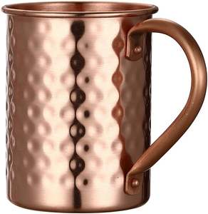 Taza de mula de Moscú de cobre de 400mL y 16,0 oz de alta calidad, tazas de cerveza cobrizas duraderas, taza de café, taza de leche, taza de cobre puro, Vasos - Product Image 1