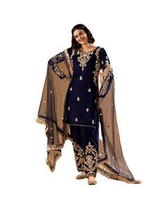 Vestido de boda de lujo, bordado de terciopelo, estilo indio, paquistaní, Kameez, gran oferta, Colección 2023 - Product Image 1