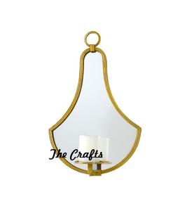 Premium Quality Round Shape Wall Decor Candle Holder In Aluminium Gold Color Wall Hanging Candle Holder At <b>Low</b> Rate - Product Image 4