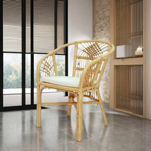 Silla Harmony de Bambú Modular, Acolchada, Cómoda y Elegante, para Sala de Estar, Oficina en Casa, Patio, Tejida a Mano, Duradera, Muebles de Alta Calidad - Product Image 3