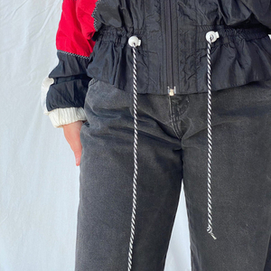 Vente chaude Unisexe Léger Coupe-Vent Rétro Colourblock Panel Veste Inspiré 80s 90s Style Vintage pour les Activités de Plein Air - Product Image 5