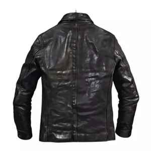 Veste pour homme, style vintage, hiver, moto, softshell, toile délavée, respirante, écologique - Product Image 3