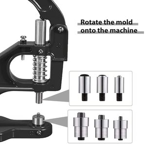 Machine à œillets manuelle avec 3000 œillets pour l'installation d'œillets de 1/4, 3/8 et 1/2 pouces - Product Image 3