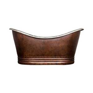 Baignoire en cuivre antique de haute qualité fabrication indienne avec un nouveau design pour salle de bain - Product Image 3