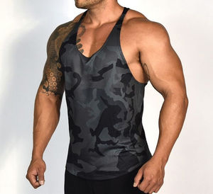 Camiseta sin mangas de entrenamiento de gimnasio de secado rápido para hombre, hecha de algodón, malla de fibra de bambú, ropa deportiva, gran oferta - Product Image 2