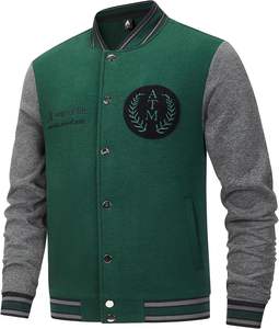 Vente en gros de vestes universitaires | Patch logo personnalisé OEM | Vêtements d'extérieur de style Letterman | Fabricant de vestes en laine et simili cuir - Product Image 3