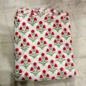 Hand Block Printed Organic Eco-Friendly Cotton Cambric Fabric Natural Block Print Handmade Lightweight for Curtain Bag Craft - Product Image 5