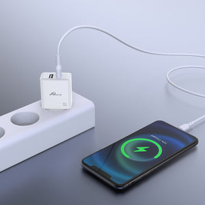 15W 3A Dual USB + Cable Tipo-C Tipo-c Cargador y Adaptador Blanco de 2" - Product Image 6