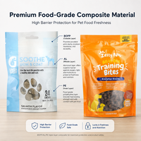 Sachet Doypack Personnalisé en BOPP/AL/PE avec Scellage Thermique, Emballage Plastique Alimentaire pour Friandises d'Entraînement pour Animaux de Compagnie