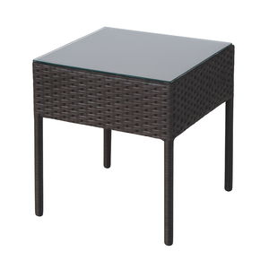 Juego de conversación de patio de mimbre de 4 piezas | Muebles de salón para exteriores resistentes a la intemperie con mesa de centro de vidrio | Proveedor de Vietnam - Product Image 5