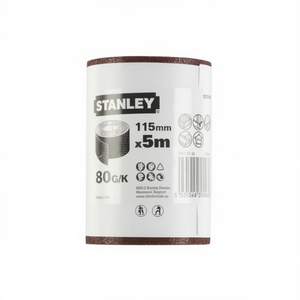Rouleau de ponçage non perforé Stanley 1/2, 115 mm x 5 m, disques de ponçage en rouleau - Product Image 2