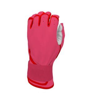 Guantes de bateo personalizados Rosas y blancos de alta calidad asequibles Guantes de béisbol de cuero de primera calidad y diseño personalizado a precio barato - Product Image 2