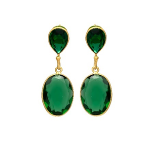 Pendientes de gota de Plata de Ley 925 chapados en oro de 18 quilates para mujeres y niñas - Product Image 6