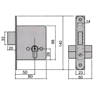 Serratura Ucem 5300-hl/50 - Product Image 2
