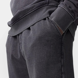 Conjunto de chándal vintage lavado con ácido de diseño personalizado pantalones de chándal con capucha de algodón 100% de peso pesado para invierno lavado con ácido de alta calidad - Product Image 4