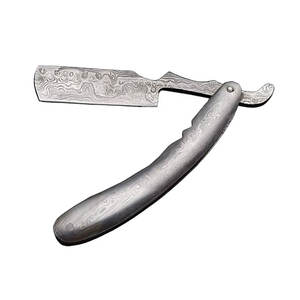 Rasoir droit personnalisé en acier damas fait à la main 1 pièce jetable de sécurité pour le kit de rasage de bikini pour salon de coiffure usage personnel - Product Image 1