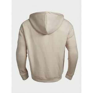 Sudadera con Capucha de Forro Polar para Hombre, con Cierre de Media Cremallera, Estampado de Letras y Logotipo Personalizado al por Mayor, Sudadera de Algodón y Poliéster Lavado para Hombre - Product Image 2